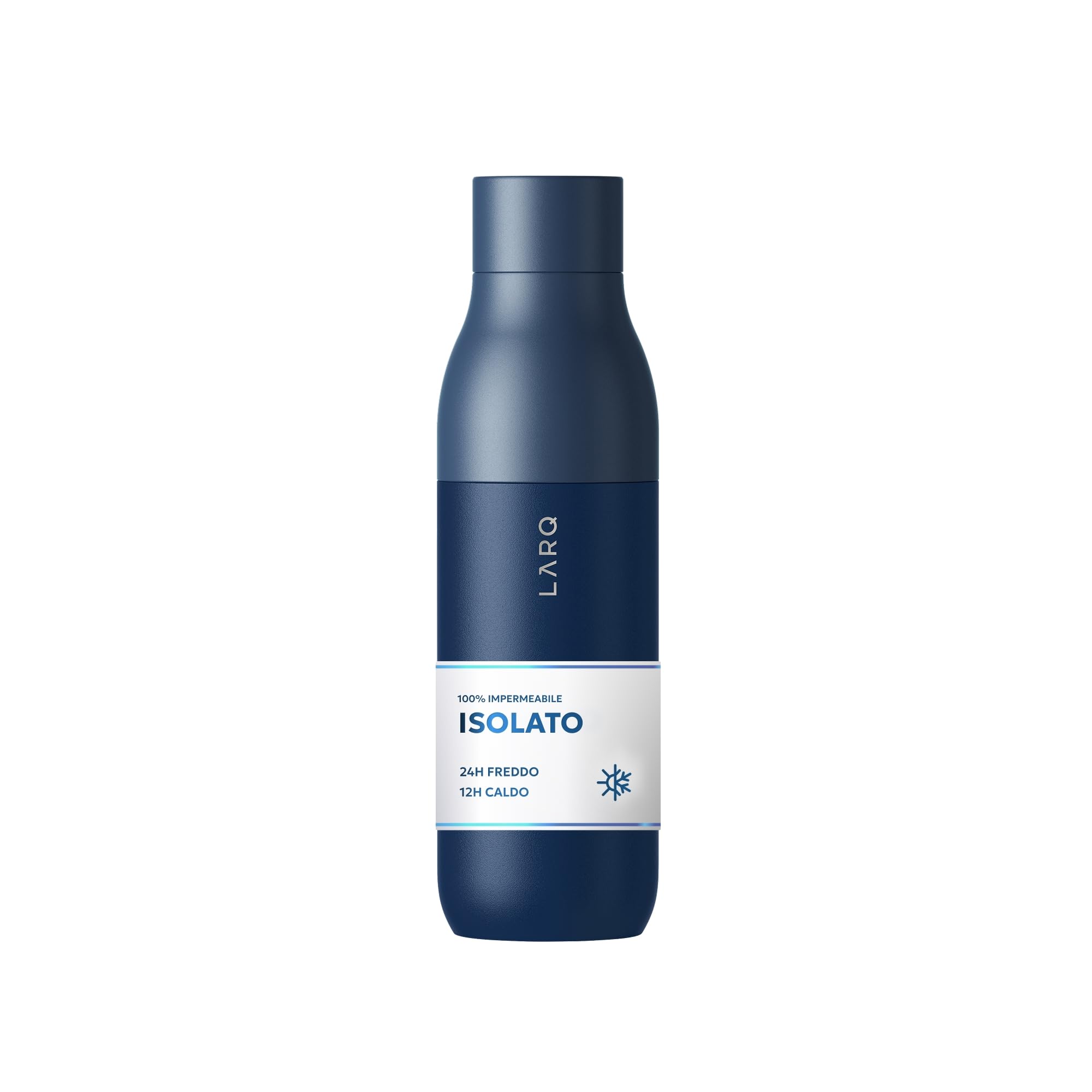 LARQ Twist Top 740ml – Borracia termica in acciaio inox | Senza BPA | Campeggio, Ufficio e Sport | 24 ore fredda o 12 ore calda, Monaco Blue