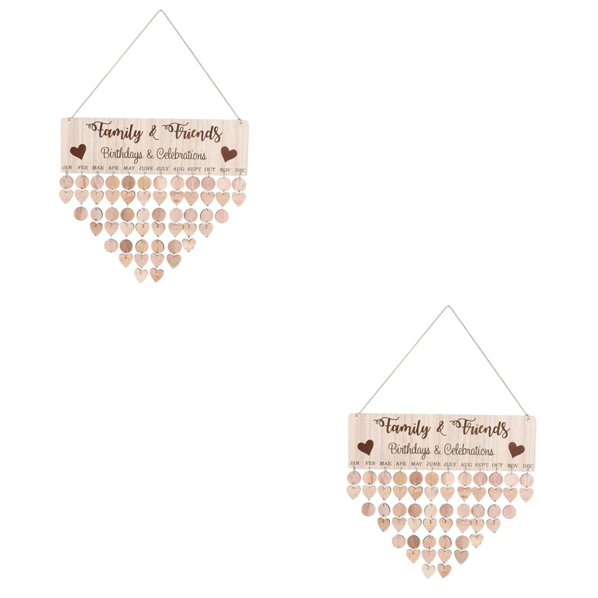 Didiseaon 2sets Calendario Per Compleanni Decorazione Murale Per Famiglia Facile Da Installare Design Semplice e Duraturo Per Mamme e Famiglie Numerose