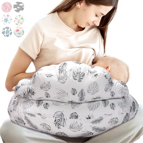 Image of PILLANI Nursing Pillow for Breastfeeding, Breastfeeding Pillows for Mom & Baby Feeding Support, Removable Cotton Cover, w/Adjustable Waist Strap, Newborn Essentials Must Haves, Baby Registry Search