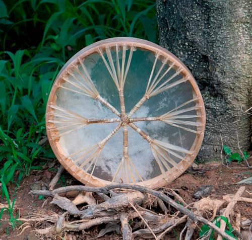 ARAW American Shamanic Native Drum Bison Natural Hide (20 Inches Diameter X 3 Inches Depth)