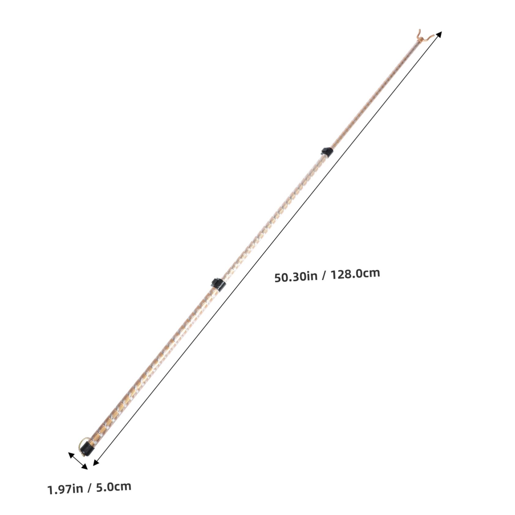 Telescopic Clothes Hanging Pole - Adjustable 102cm Handle With Hook For Shirts & Pants