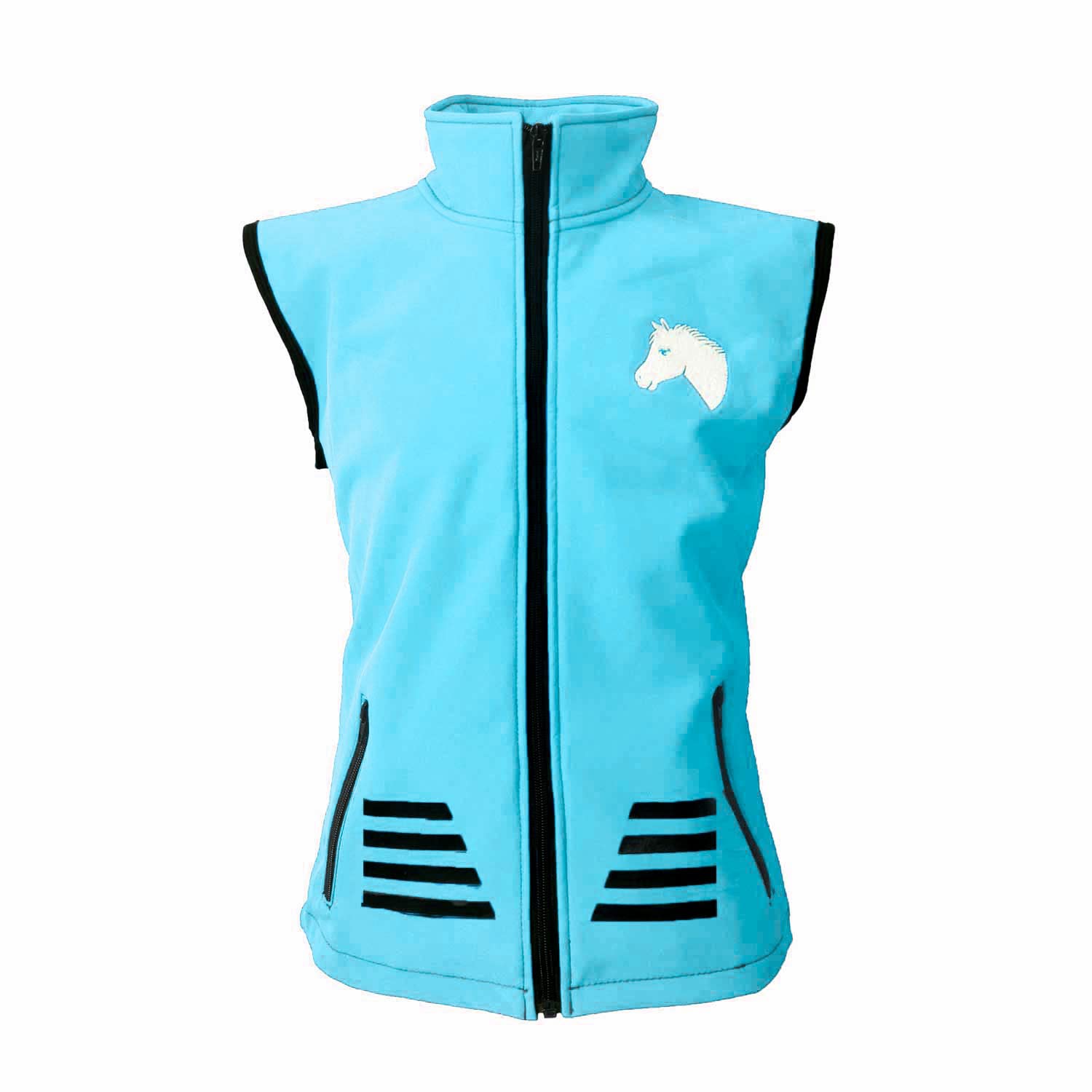 Set da equitazione per bambini, in softshell, luglio sky, con legging da equitazione, colore: nero