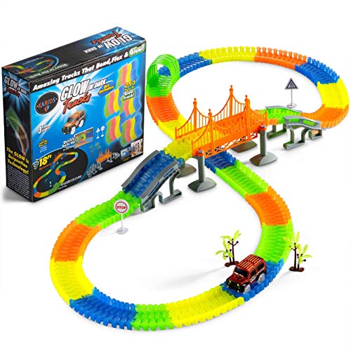 Karids Lot de Voitures de Course LED à Piles-Circuit Voiture Enfant