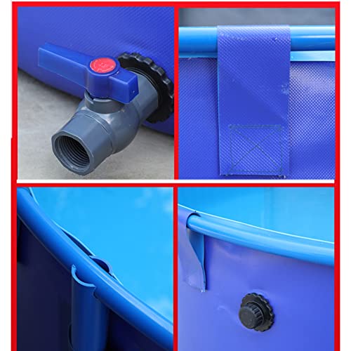 Piscina elevada de lona de PVC resistente con válvula de drenaje para exterior 5