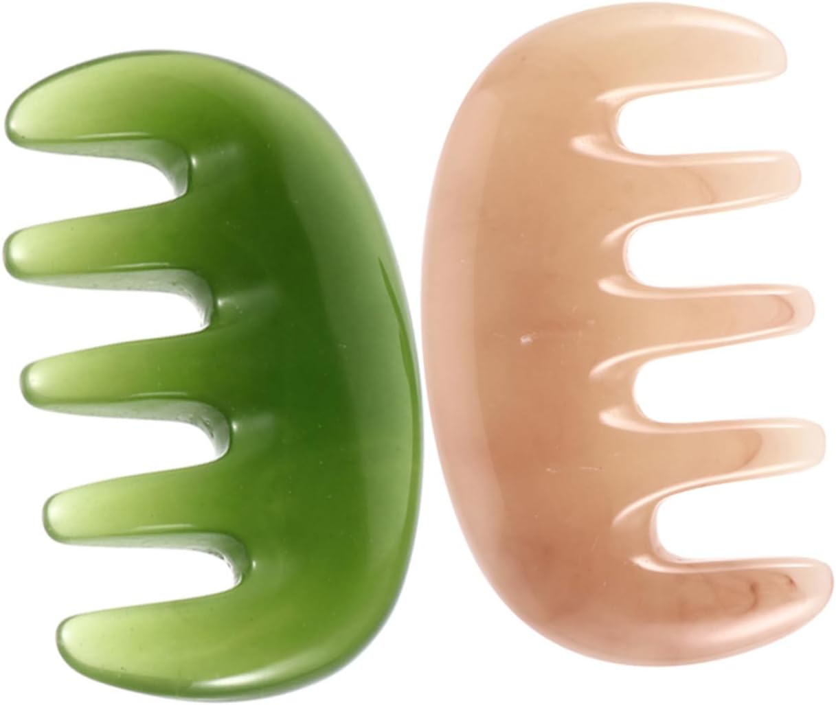 2Pcs Scalp Massager Comb Wide Tooth Wax Comb for Relaxation Acupoint Massage Tool Smooth Edges for Comfortable Use for Scalp Care