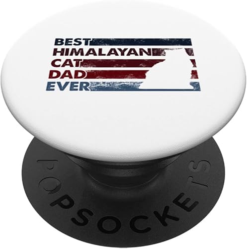Best Cat Dad Ever - Father Himalayan Cat PopSockets Swappable PopGrip