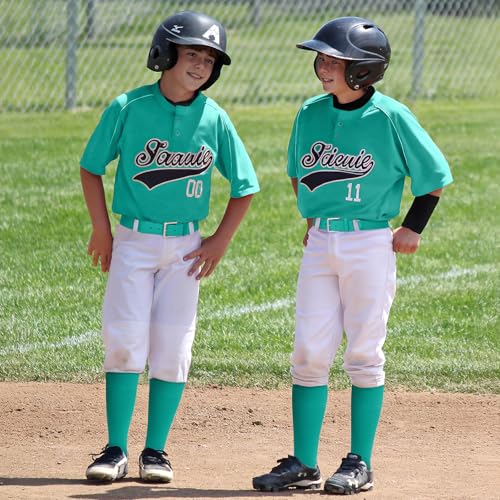 Image of Baseball Socks and Belt for Youth Adult Softball Socks Combo Elastic Waist Belt for Men Kids Boys Girls Women JASGOOD