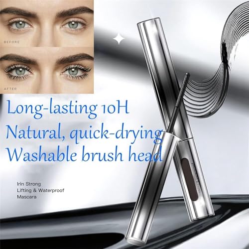 ASMAYSA Iron Brush Mascara, 3D Curling Eyelash Iron Strong Mascara, Washable Extra Slim Metal Bristleless Mascara, Doll Iron Brush Mascara, Metal Mascara, Waterproof, Long Lasting - Image 4