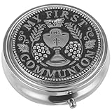 MOBUTOFU Estuche Metálico para Joyas y Rosarios, Caja de Almacenamiento Compacta para Comunión, para Organizar Cuentas y Collares en Eventos Religiosos