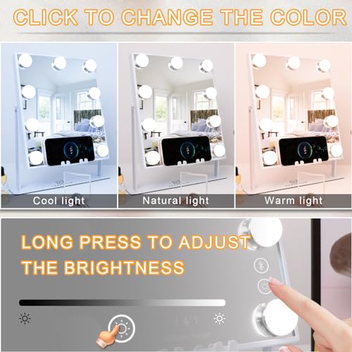 Wireless Hollywood Vanity Mirror with Lights for Glam Room Bedroom