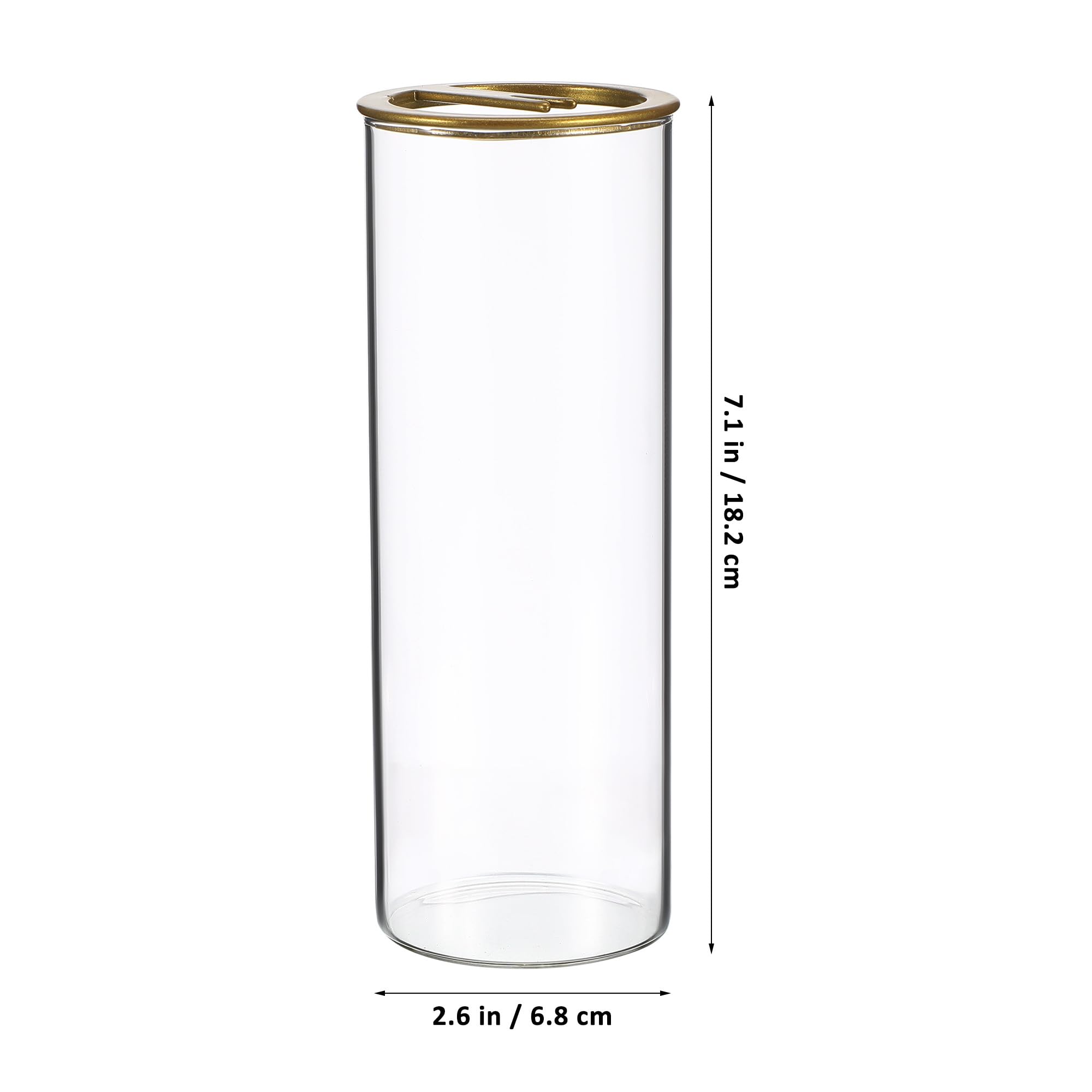 Veemoon 2 Pezzi Portaincenso Design Cilindrico Elegante Set in Vetro Borosilicato e Acciaio al Carbonio e Multifunzionale e Relax per Bastoncini per Decorazione Casa