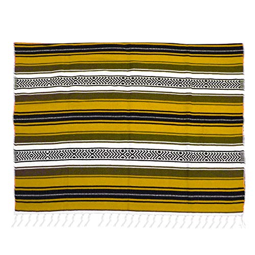Couverture mexicaine polyvalente plaid doux coton polyester 130x180 - 2