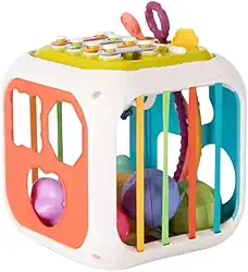 Cubo de Atividades Infantil 6 em 1 GrowUp – Musical, Didático, Xilofone, Engrenagens e Blocos Educativos