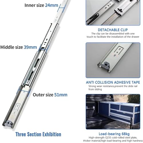 Guías deslizantes para armarios y estanterías de 550 mm: optimiza tus espacios del hogar 7