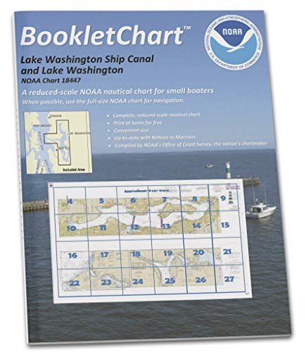 Paradise Cay Publications NOAA BookletChart 18447: Lake Washington Ship Canal and Lake Washington