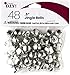 Cousin DIY Silver Jingle Bells .5 inch, 48 Pack
