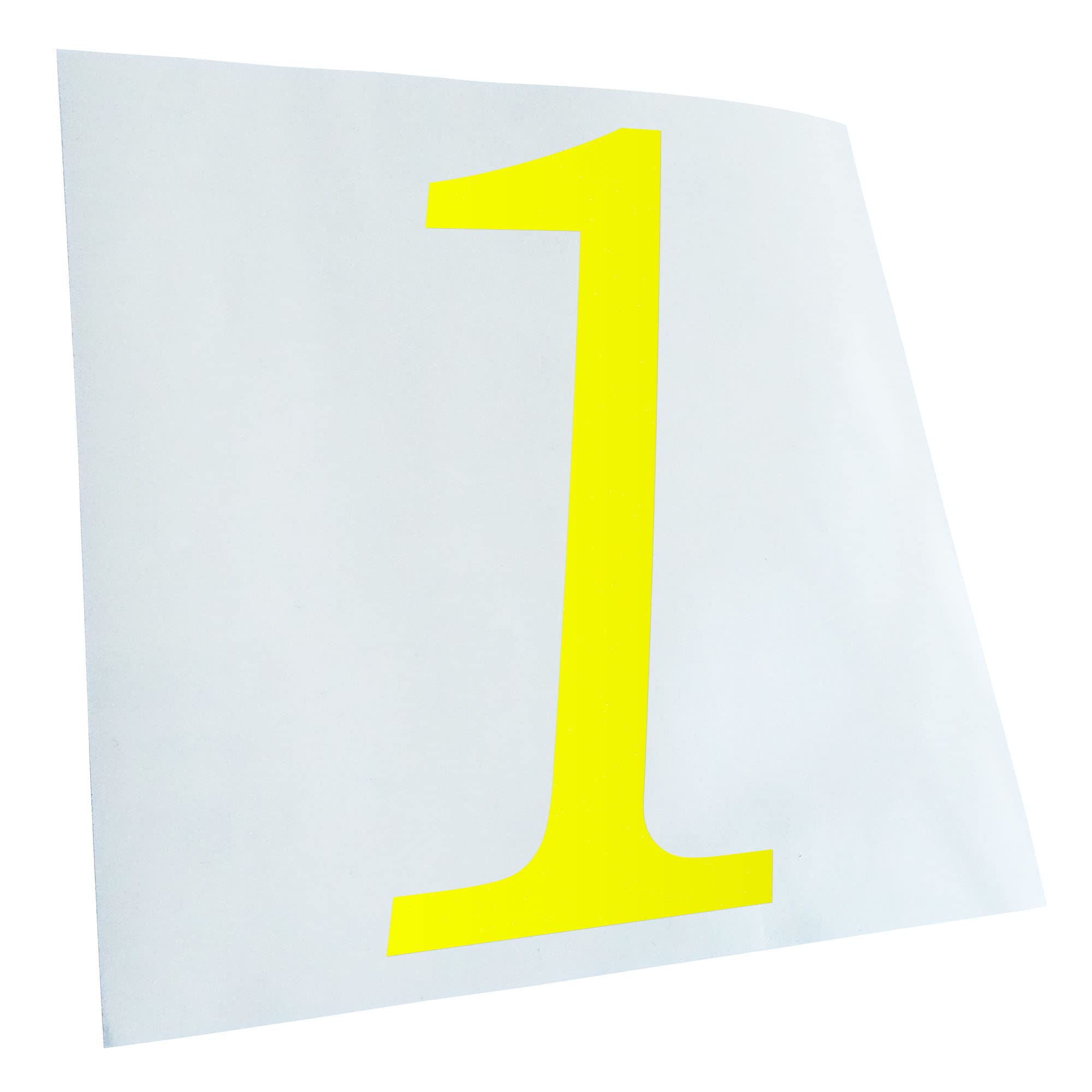 Kiwistar - Car Sticker - Neon Yellow - 50 x 25 cm Number 1 - Numbers - Rear Window Car Sticker Weatherproof for Car Truck Moped Truck - Sticker Exterior Self-Adhesive Tuning Accessories for Window