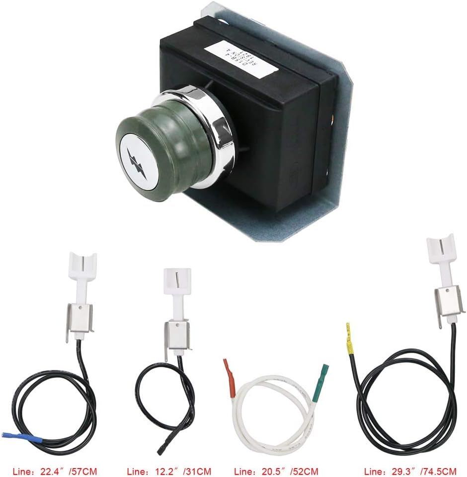 Uniflasy 7628 Igniter Kit and 93305 Catch Pan for Weber Genesis 300 Series, Electronic Igniter and Drip Pan for Weber Genesis 310, 320 Gas Grills with Front Mounted Control (2011 - Newer)