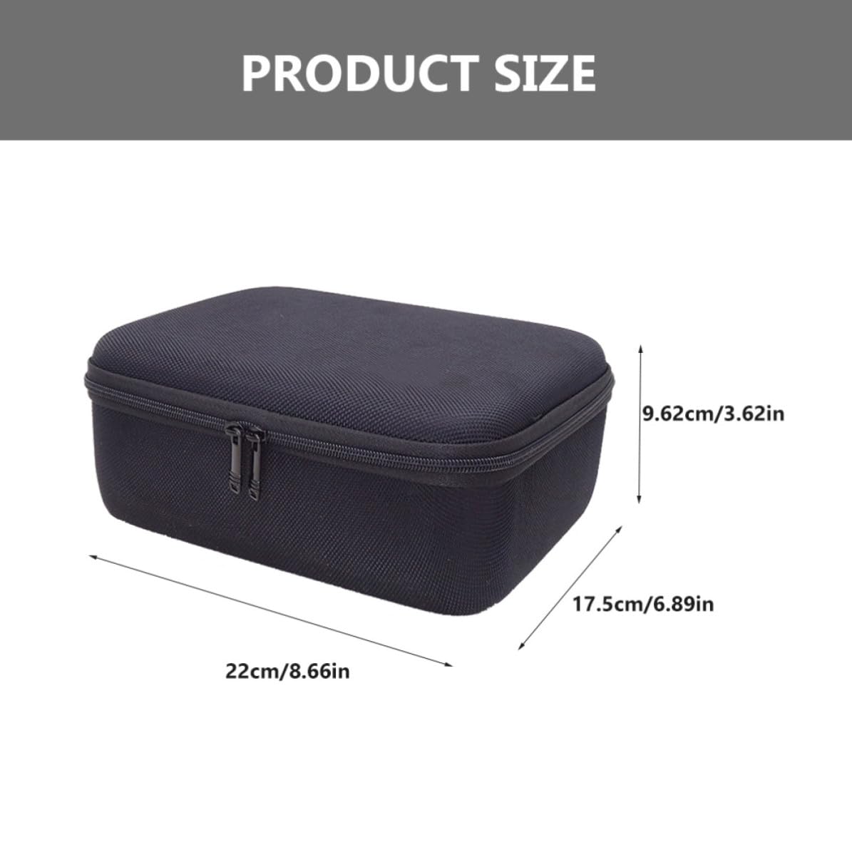 TEHAUX Borsa Organizzatrice per Cavi di Ricarica Portatile Oxford Nero, Resistente e Antiurto, Capacità Spaziosa per Accessori Elettronici da Viaggio