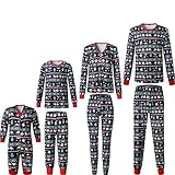 Weihnachten Pyjama Hohe Qualität Xmas Familie Schlafanzug Homewear für Baby Kinder Damen Herre Mädchen (Dad XXXL)