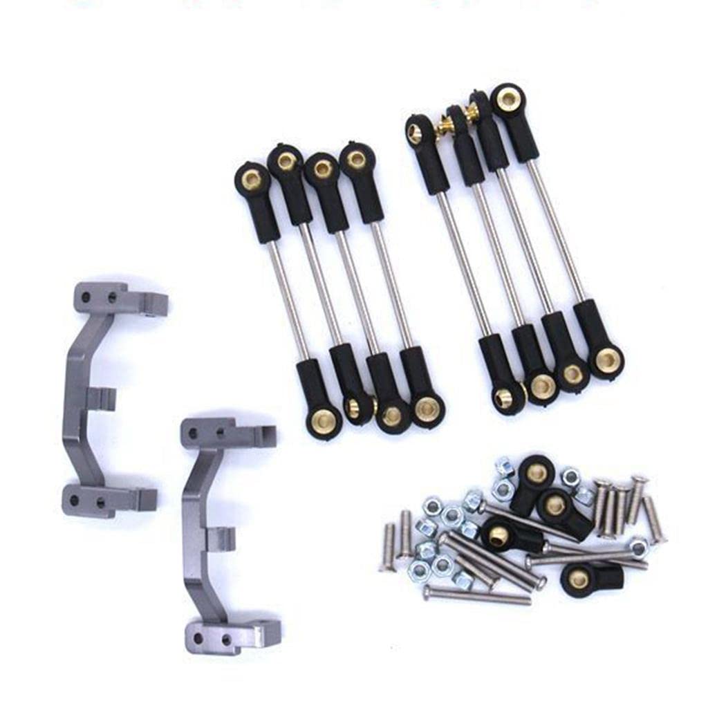 8 Pièces Tige Servo RC Ensemble Liaison Métallique Tige Extrémité Bielle Installation Rapide Convient pour Usage Modélisme Auto Pièces Accessoires, Paquet B