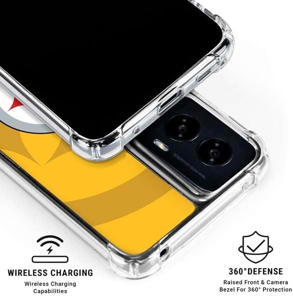 Skinit Clear Phone Case Compatible with Moto G Power 5G (2024) - Officially Licensed NFL Pittsburgh Steelers Double Vision Design