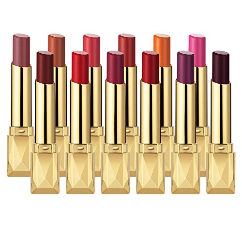 MISKOS 12PCS Matte Waterproof LipStick Summer Long Lasting Lip Makeup Set No Fade Pigmented Lip Stick Cosmeitc Gift Kits