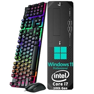 HP Z2 G5 SFF Workstation Desktop Computer, Intel Core i7-10700 2.9GHz, 16GB DDR4 RAM, 512GB SSD, Keyboard & Mouse, Type-C, 2 DisplayPorts (4K Support), Windows 11 Pro(Renewed)