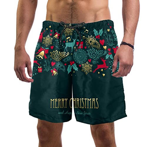 JDEZ maillots de bain pour hommes haut de gamme avec motif de Noël exclusif