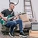 MUSTAR Electric Guitar Kit with 25W Amplifier, 39 Inch Full Size Solid Wood Electric Guitar Beginner Kits, Gig Bag, Digital Tuner, Capo, Strap, Cable, Picks, Birthday Holiday Gifts (Green, MEG-100)