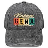 (ON Back) Vintage Awesome Since 1977 49th Birthday Hats for Mens Fashion Washed