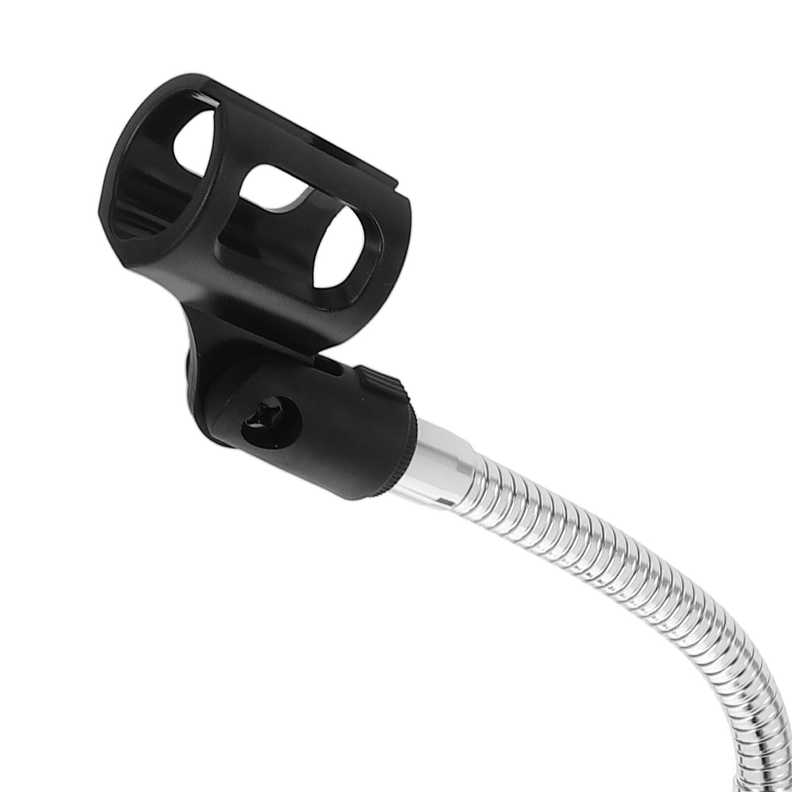 Cabilock Supporto Microfono da Tavolo Regolabile con Base Ponderata in Ferro Asta Microfono Telescopica con Collo Flessibile per Regolazione Altezza e Angolo Stabile per Conferenze e