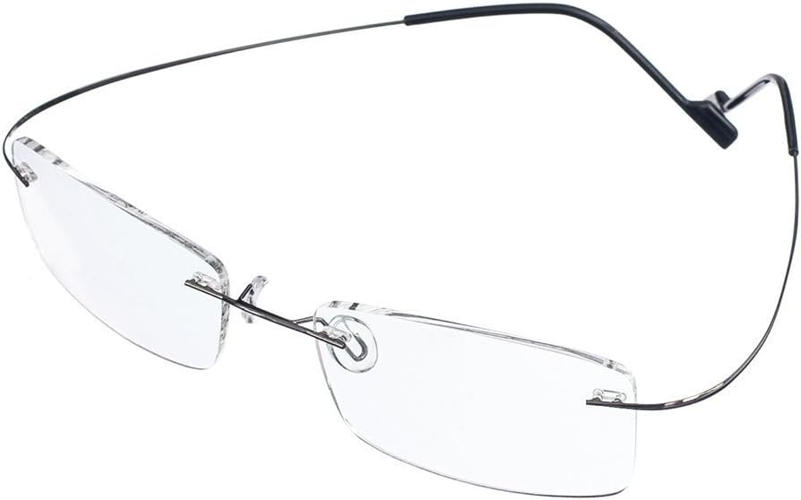 Super Light 100% Titanium Working Rimless Reading Glasses +1.00 Strengths
