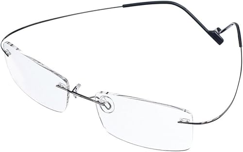 Rongchy Gafas de lectura sin montura de trabajo 100% de titanio superligeras +1.00 fortalezas