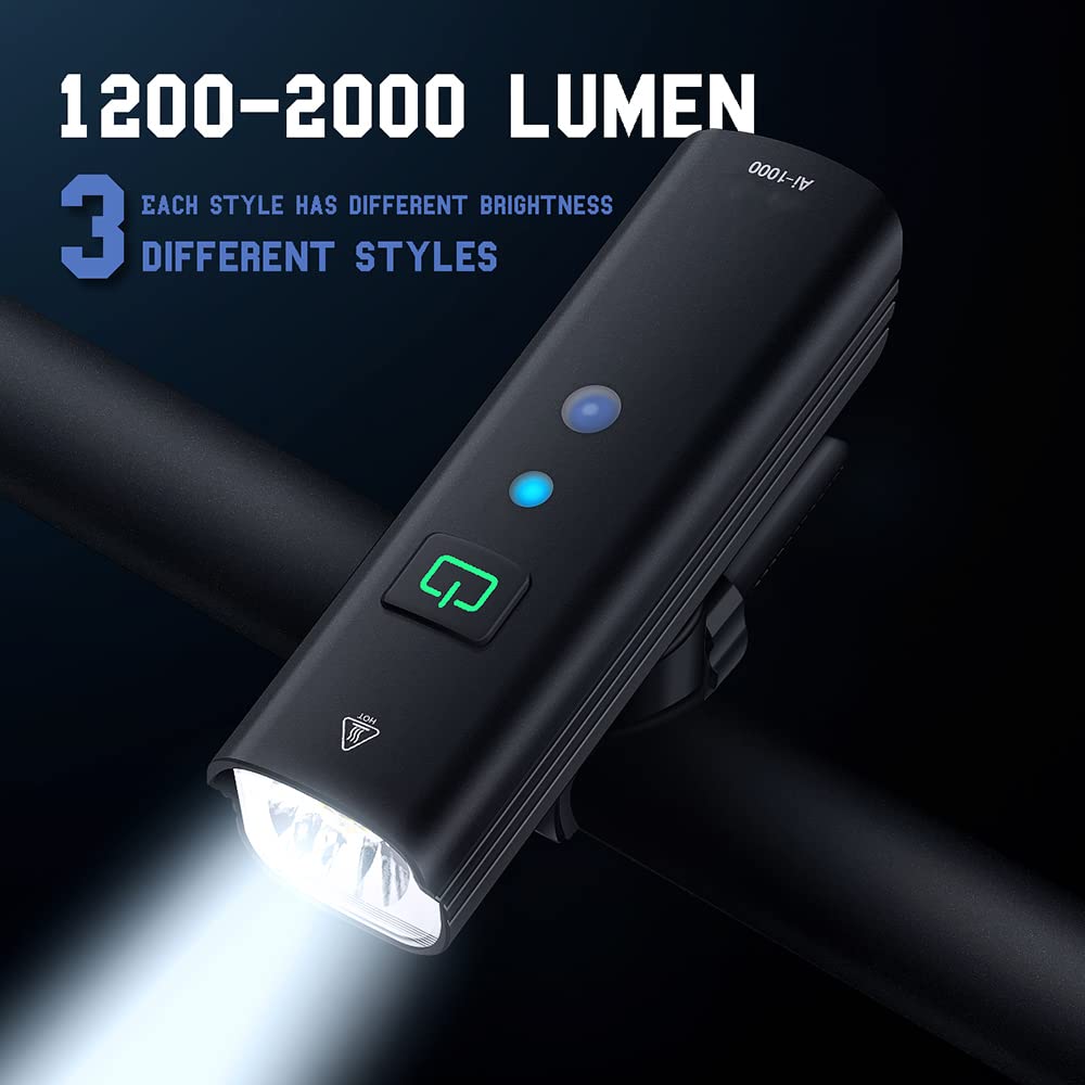 TIORU Bicicletta Bike Light BR 2000 AI 1200 Lumen Lumen Ad Alta Luminosità Multi-Funzione MTB Ciclismo Luci Anteriori di Sicurezza