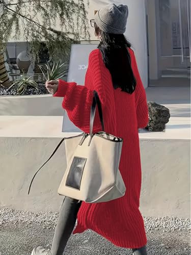 Image of Womens Long Cardigan Sweaters Open Front Oversized Duster with Pocket for Women 2025 Fall Winter Knit Design Coats