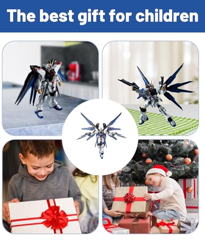 Image of GODSDWARES Action Figures, Model Kit, Mechanical Armor Model Kit, 1 /100 Scale Strike Freedom Anime Collectible Plastic M-odel Building Set for Home Display and Gifting