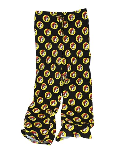 Buc-ee's Black Printed Pajama Pant Sleepwear for Adults, Men and Women (Small)