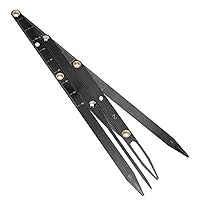 Vista 1 de Regla de cejas Microblading Regla de cejas Calibres de medición de posicionamiento Herramienta de medida de cejas Proporción dorada Maquillaje Negro