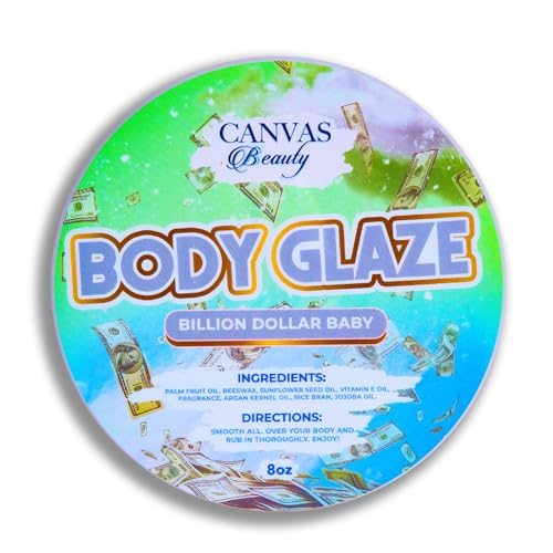 Canvas Beauty Body Glaze Billion Dollar Baby Clean Cotton & Violet Petals Moisturizing Non-Greasy Body Butter for Women With Beeswax Jojoba Oil and Rice Bran for Soft and Glossy Skin