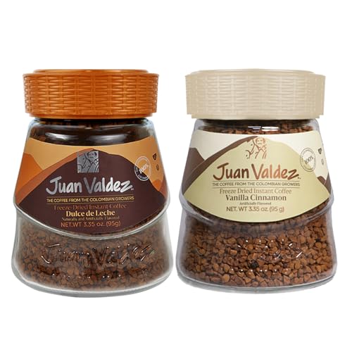 Juan Valdez Freeze-Dried Instant Coffee Bundle - Dulce de leche (3.5 oz) & Vanilla Cinnamon (3.35 oz) Flavors | 100% Colombian Arabica Beans | Smooth & Aromatic - Premium Colombian Coffee | 2 Jars image 3