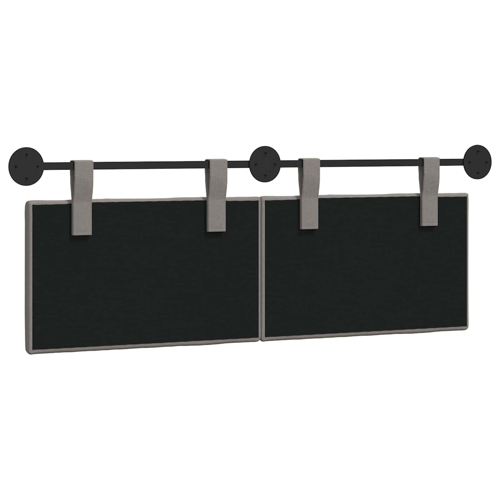 Set da 2 Testiere Letto Sospese in Tessuto Imbottito 130 cm | Pannelli murali imbottiti per camera da letto con cinghie regolabili e montaggio a parete salvaspazio.