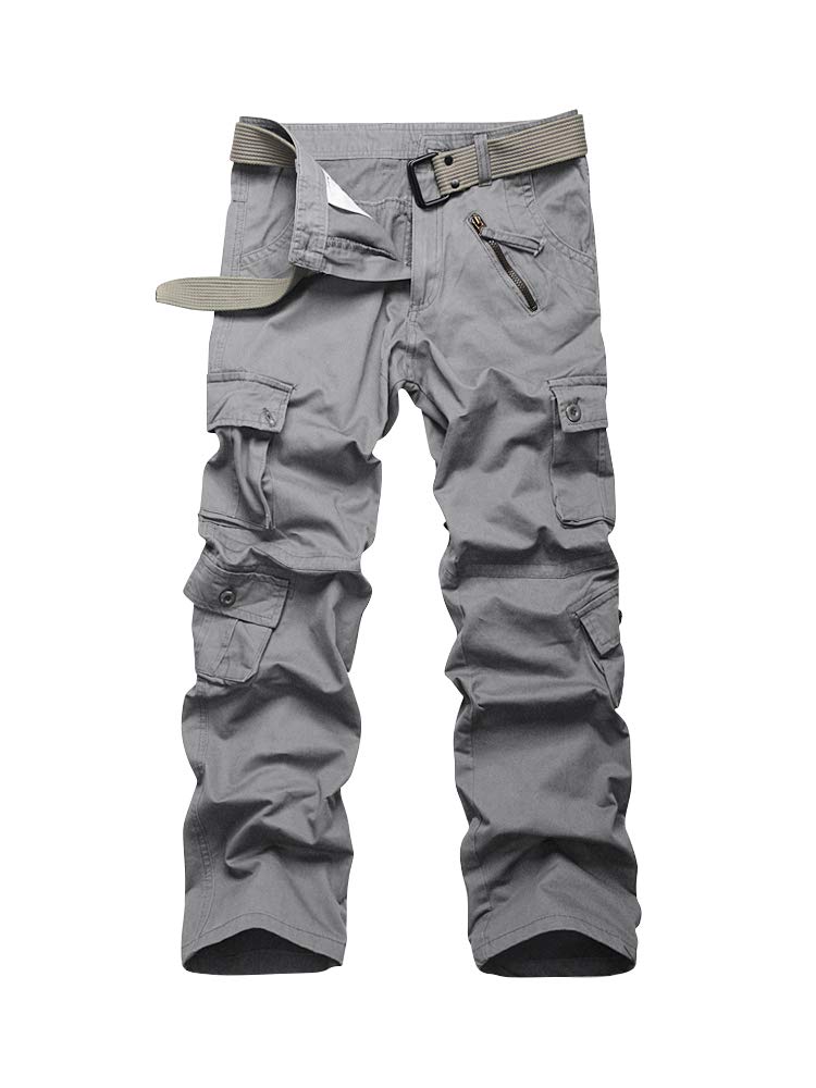 Men's Hiking Cargo Work Pants with 8 Pockets for Casual Military Army Combat Tactical