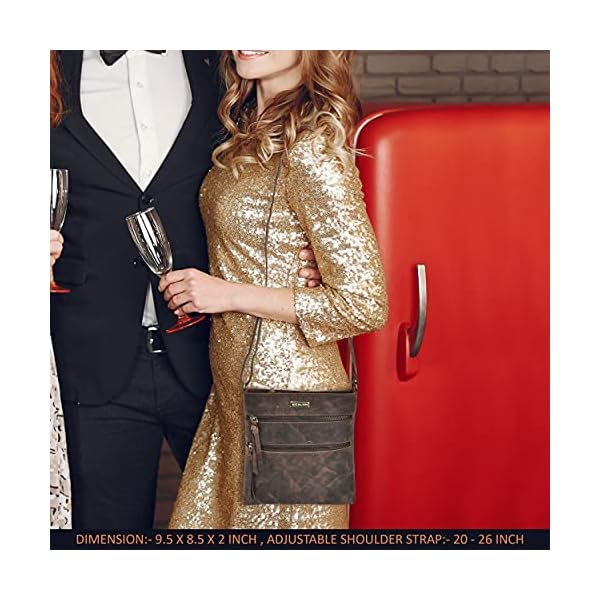 Brown Cross Body Bags For Woman | Long Strap | Stylish Cross Over Purse | Sling Bags For Her | Trendy | Gift For Her