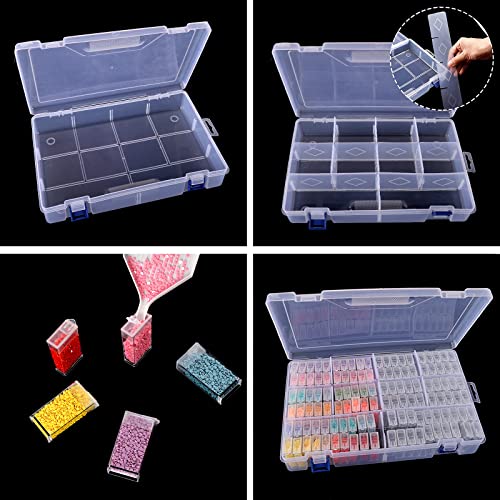 image for SGHUO 120 Slots Diamond Painting Storage Container, 5D Diamond Accesso