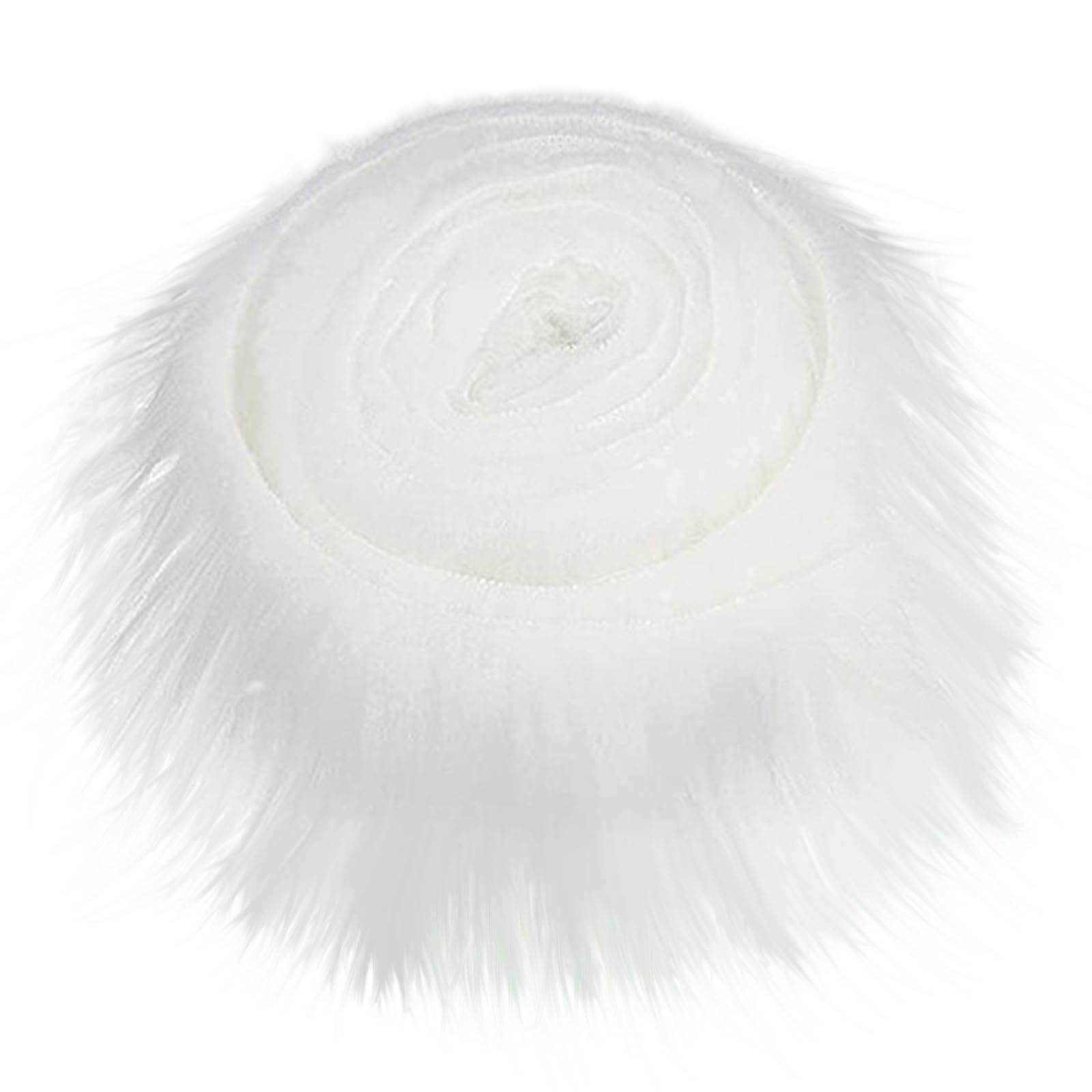 White Faux Fur Fabric 5x150 cm, Shaggy Plush Fur Trim Precut Strips, Fluffy Craft Fur for Gnomes Beard, Santa Claus Costume DIY Craft Christmas Decoration — image 1
