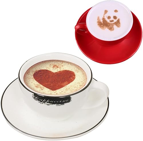 Miniatura 9 de SENHAI - 2 cocteleras de polvo de acero inoxidable, latas de polvo para café, cacao, canela en polvo con tapa, con 16 moldes de impresión