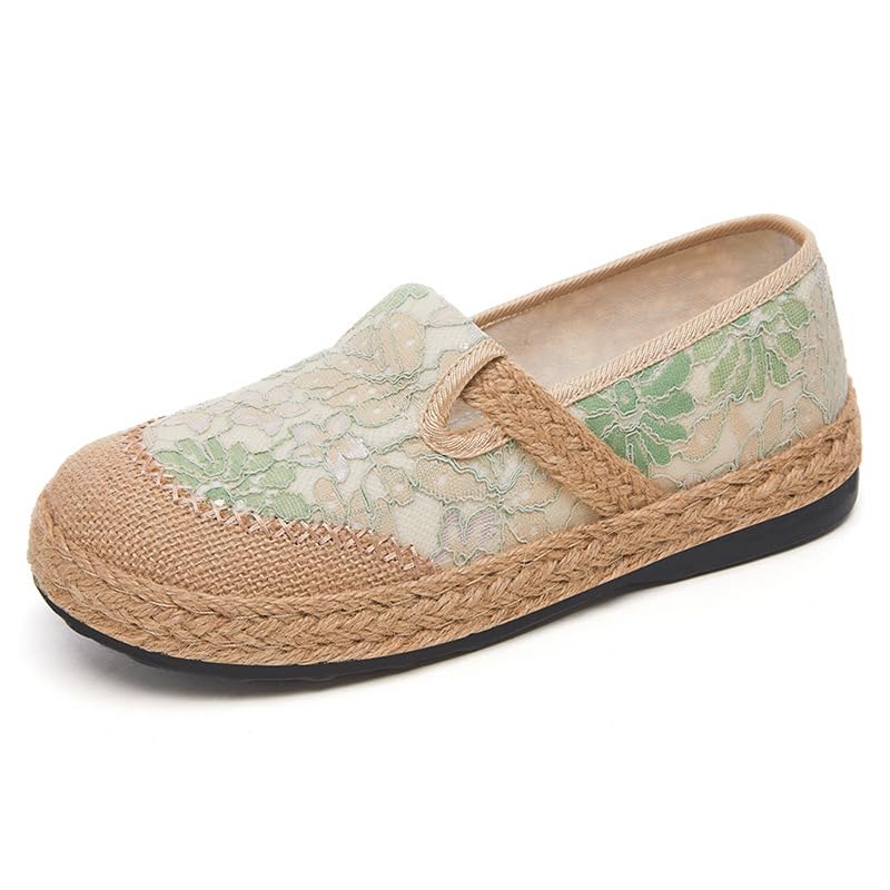 Women's Spring Slip-On Shoes – Breathable, Stylish & Comfortable One-Step Wear Shoes| 36 | Green-image-18