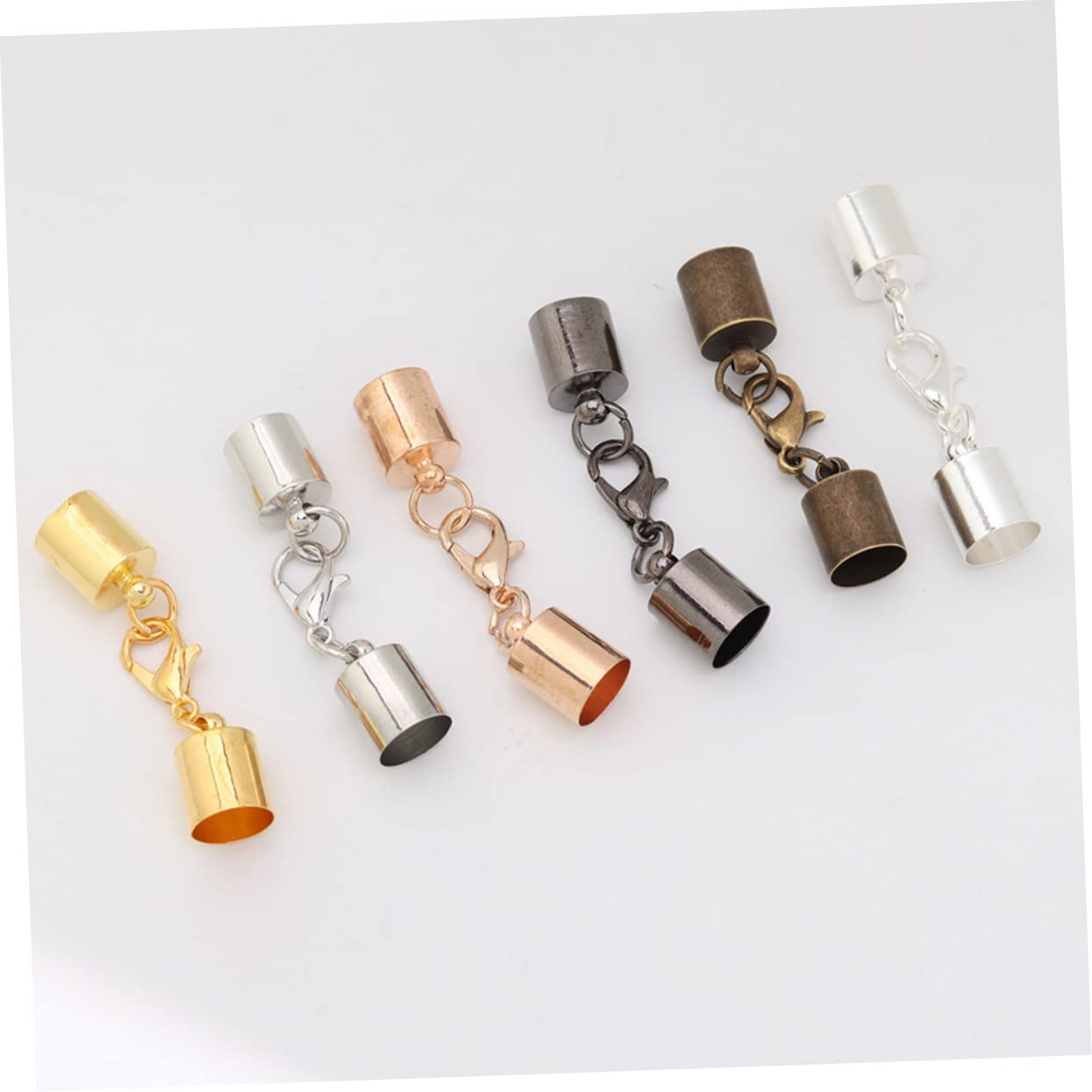 VILLCASE 240stücke Teiliges Von Lobster Clasp Verschlüssen Für Schmuckherstellung Hochwertige Lederkappen Antikgrün Und Einfach Zu Verwenden Für Armbänder Und