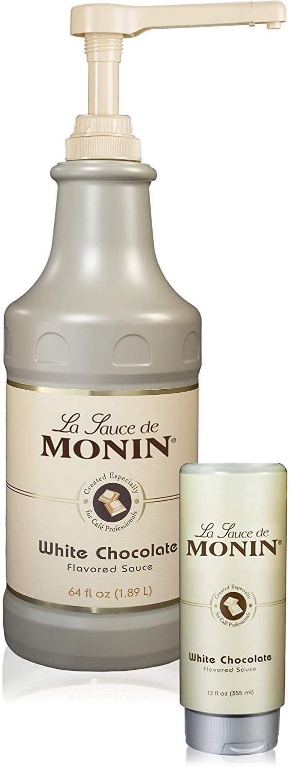2Pack Syrup Sauce Pump Compatible with MONIN Gourmet Sauce Syrup 1.89L/1L bottle, Sugar Free Dark Chocolate Sauce Pump 15ML Capacity Each Press (15ML)